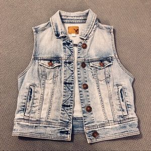 Cropped Jean Vest/Jacket